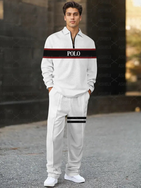 Long Sleeve Zipper Two-piece Set - DUVAL