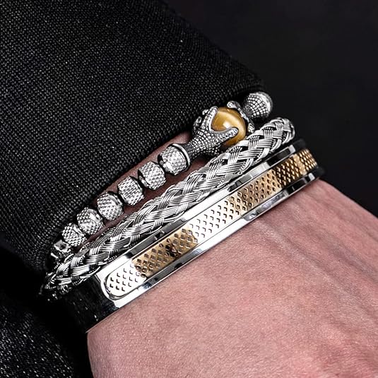 Luxe Steel Rope Bracelet Set