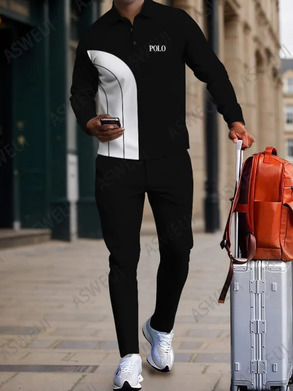 Long Sleeve Zipper Two-piece Set