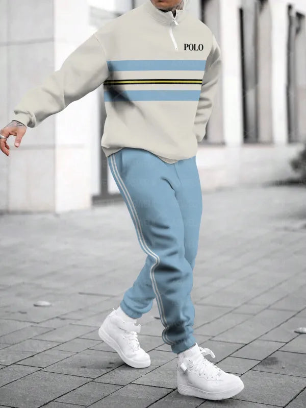 Long Sleeve Zipper Two-piece Set