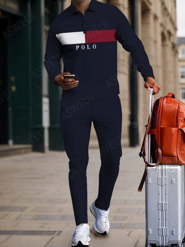 Long Sleeve Zipper Two-piece Set