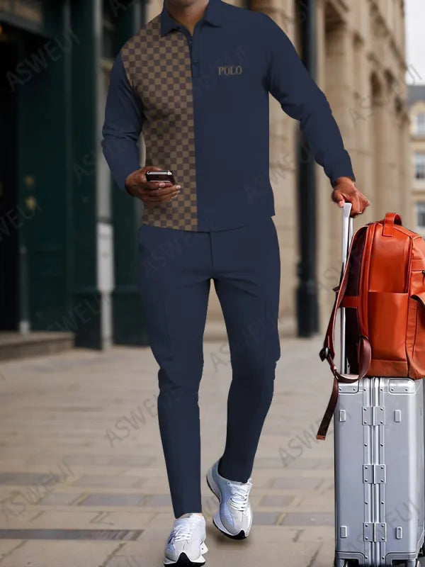 Long Sleeve Zipper Two-piece Set