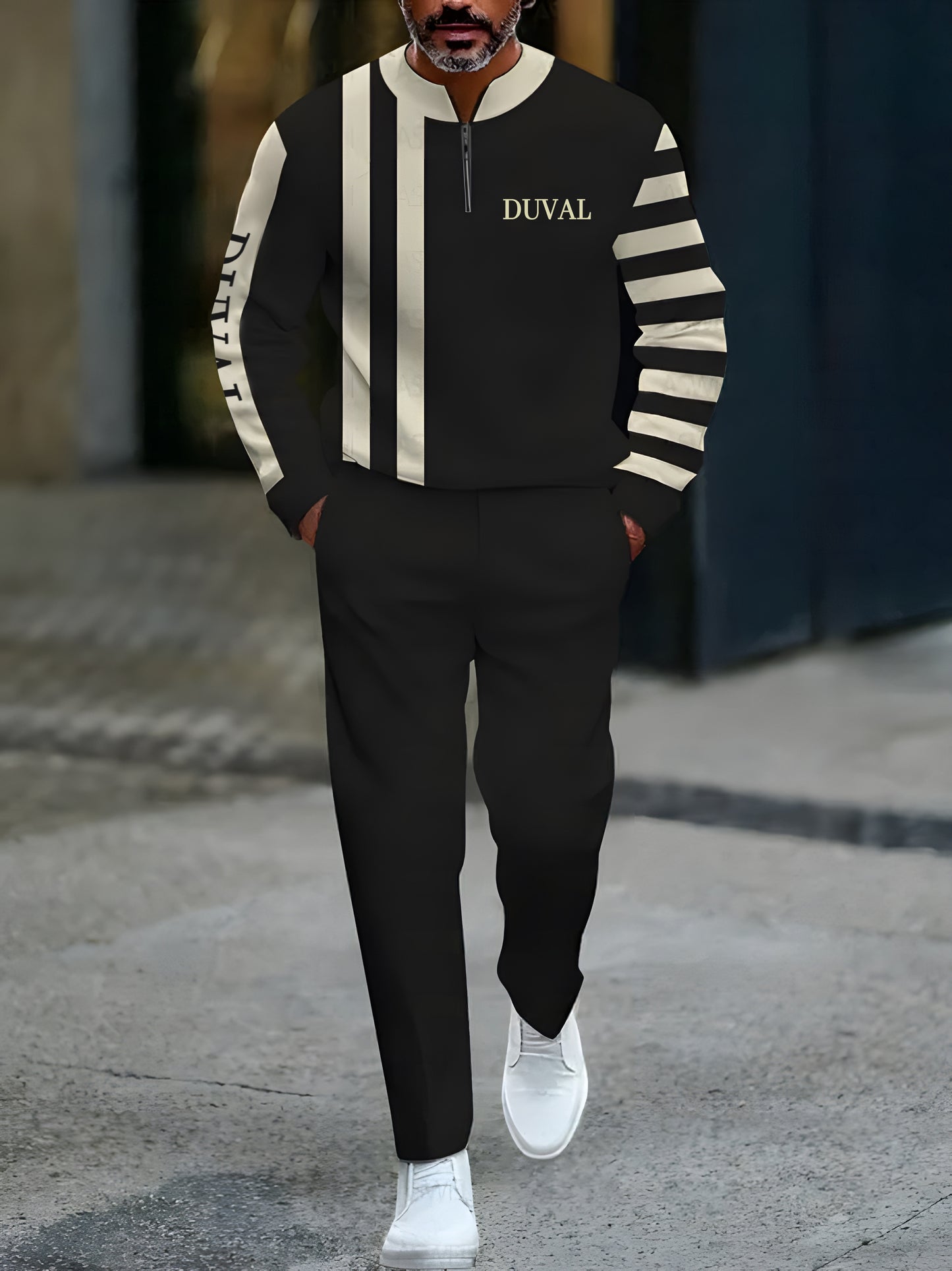 Long Sleeve Zipper Two-piece Set