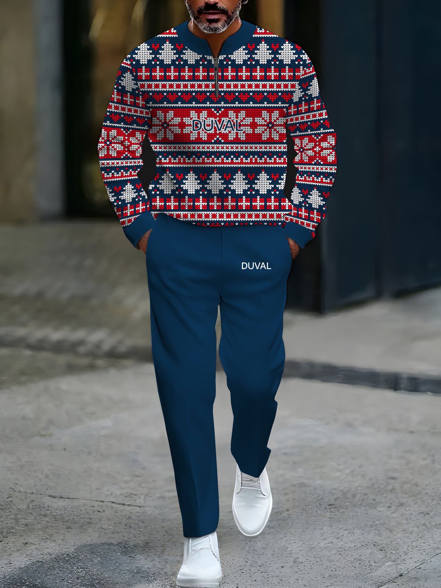 North Pole Quarter-Zip Two-Piece Sweater Set