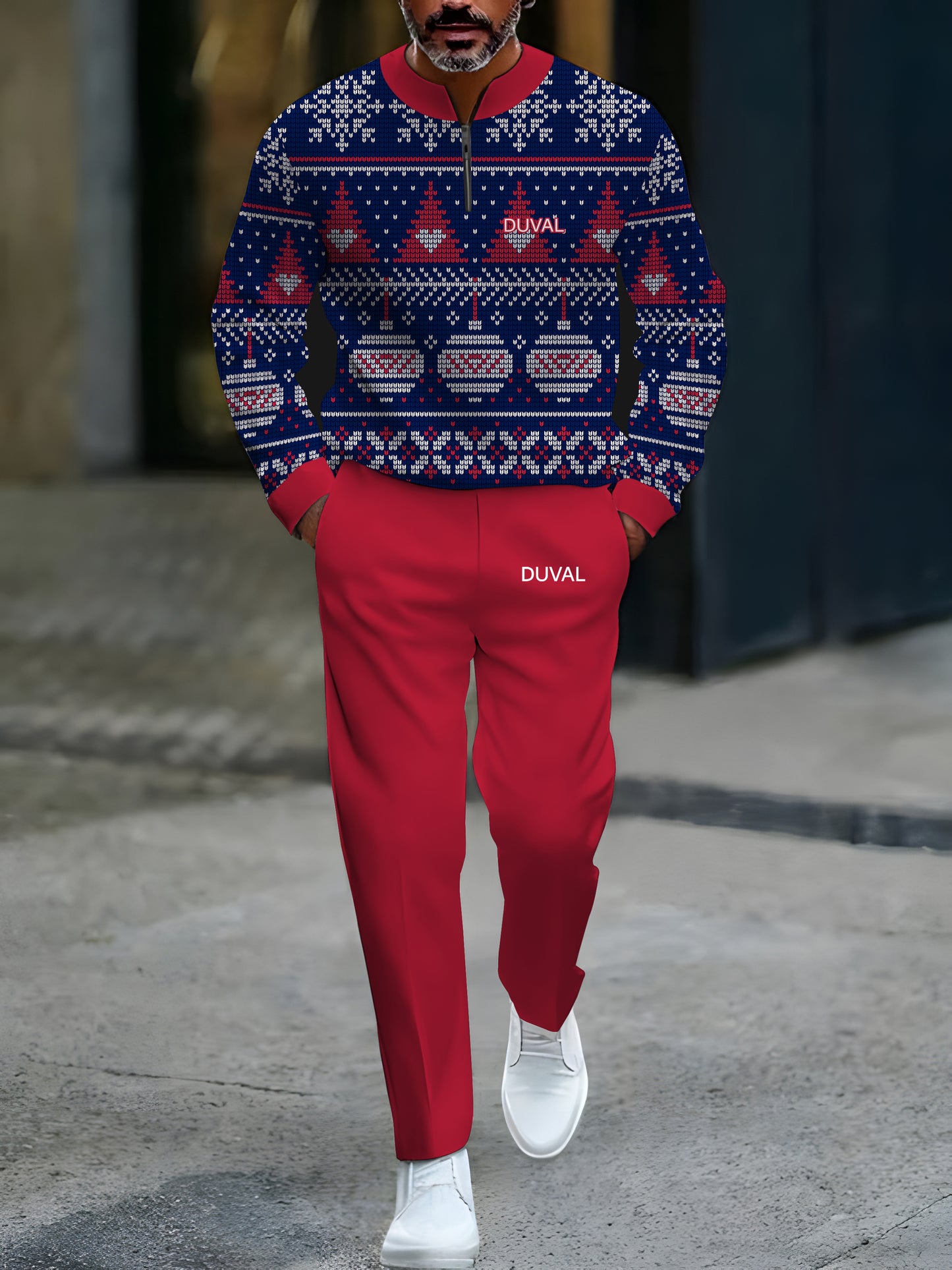 North Pole Quarter-Zip Two-Piece Sweater Set