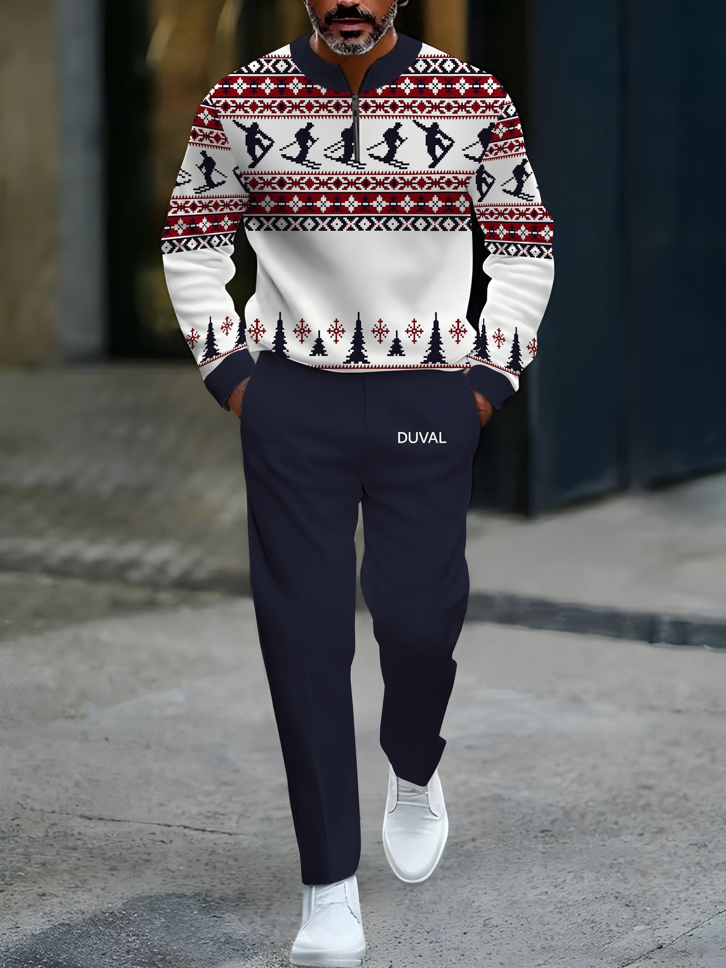 North Pole Quarter-Zip Two-Piece Sweater Set