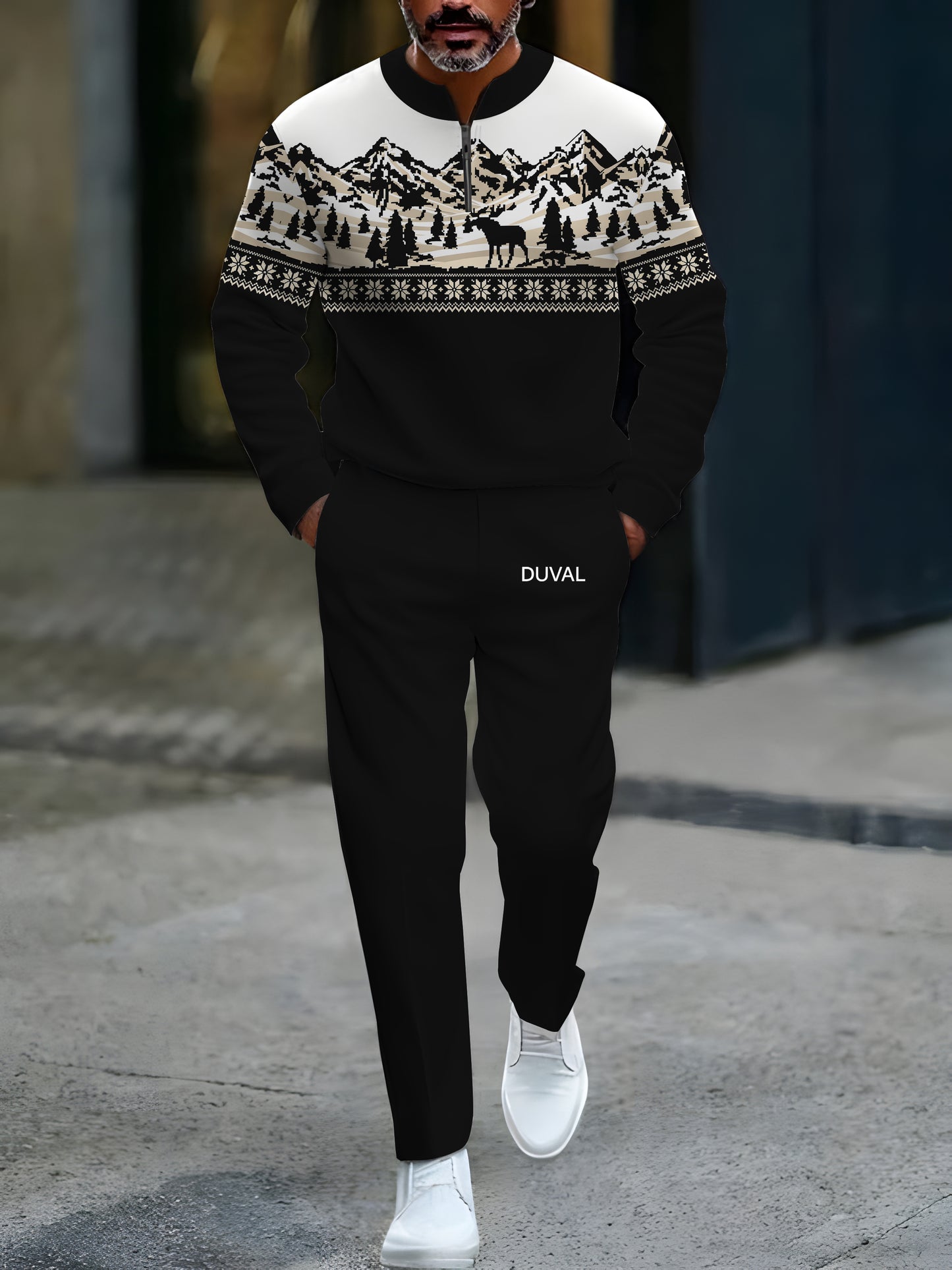 North Pole Quarter-Zip Two-Piece Sweater Set