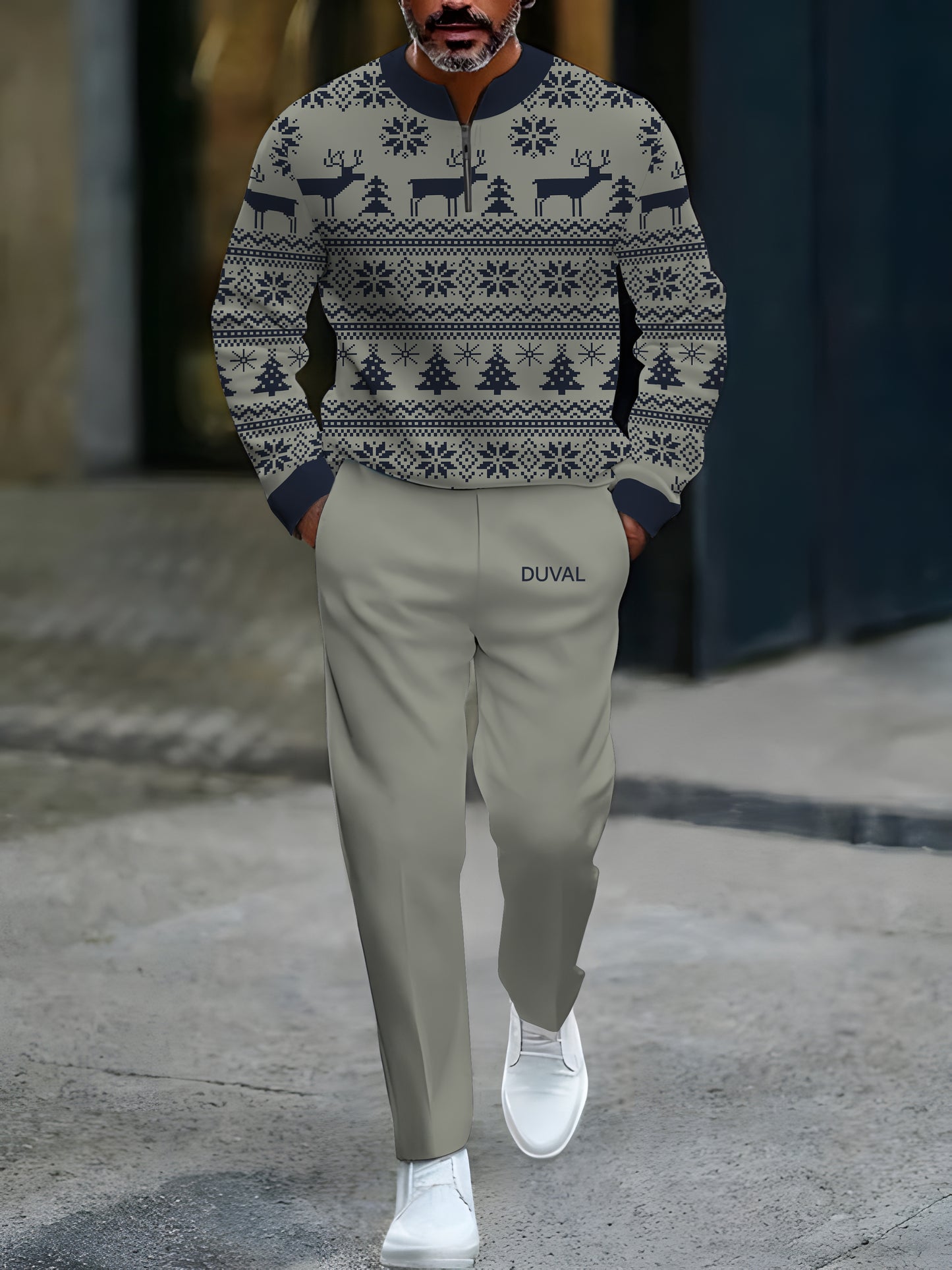 North Pole Quarter-Zip Two-Piece Sweater Set