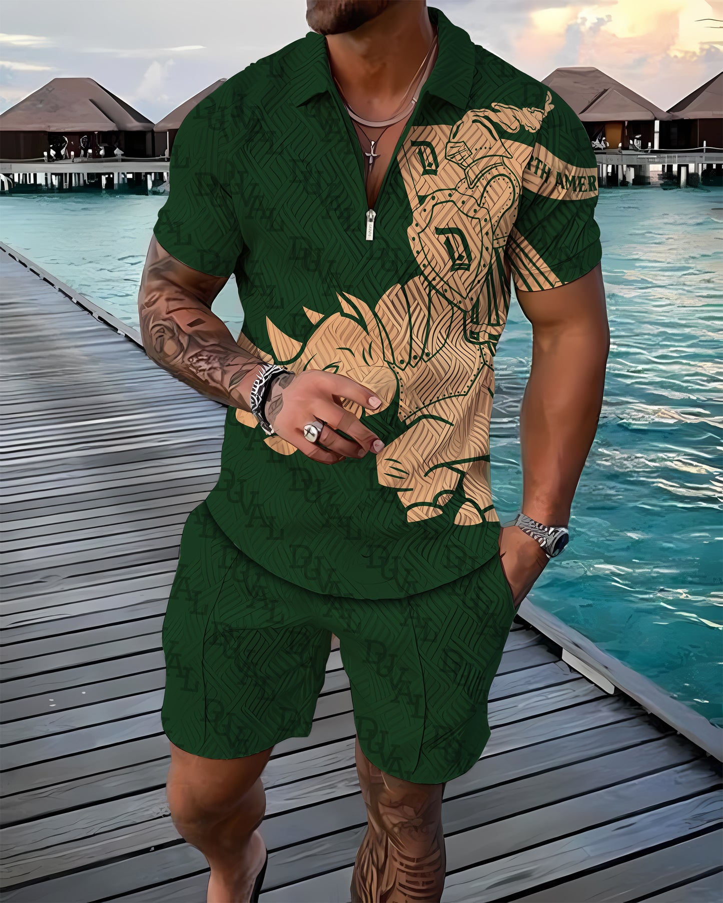 Ironveil Polo Shirt And Shorts Co-Ord