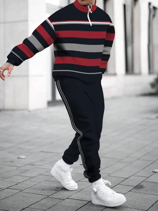 Long Sleeve Zipper Two-piece Set