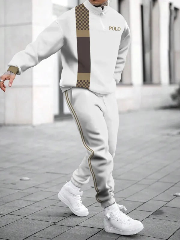 Long Sleeve Zipper Two-piece Set