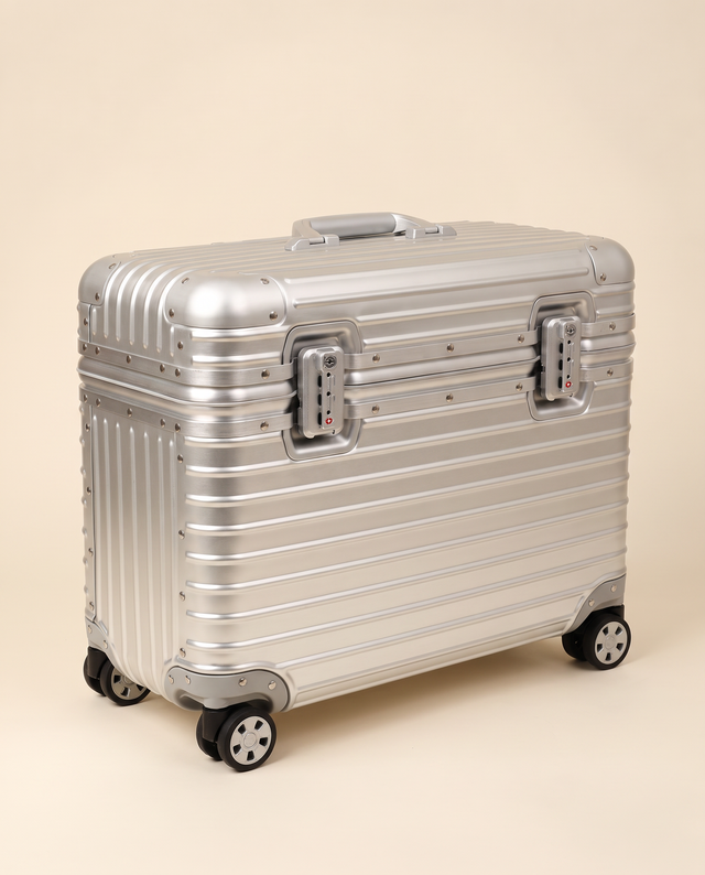The Cap Ferrat 48 — Aluminum Pilot Case | Silver