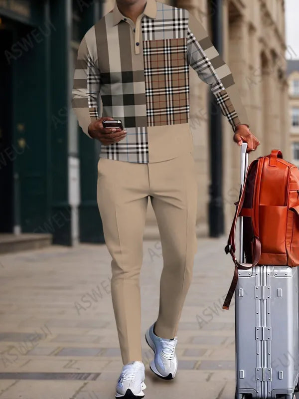 Long Sleeve Zipper Two-piece Set