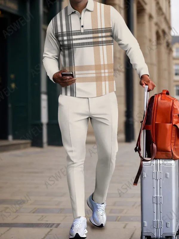 Long Sleeve Zipper Two-piece Set