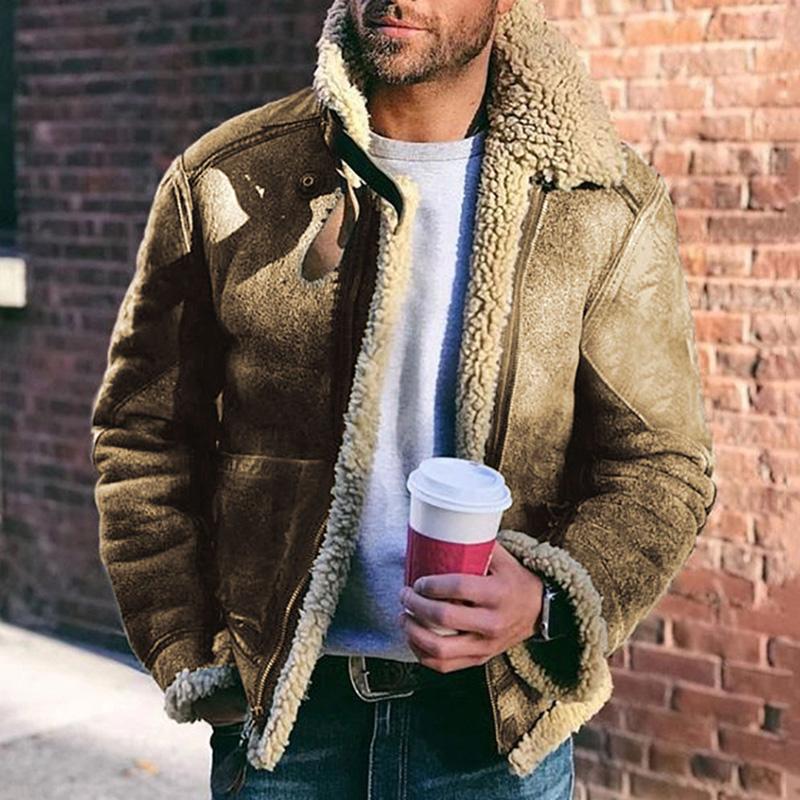 Retro Zipper Thickened Coat