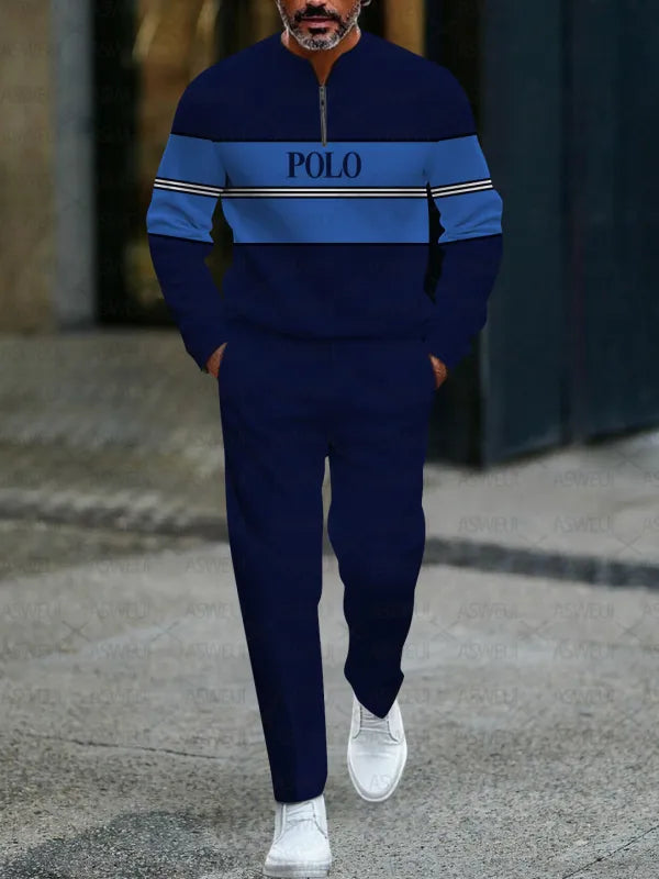 Long Sleeve Zipper Two-piece Set