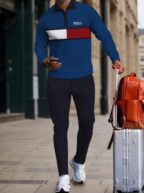 Long Sleeve Zipper Two-piece Set