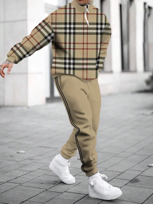 Long Sleeve Zipper Two-piece Set