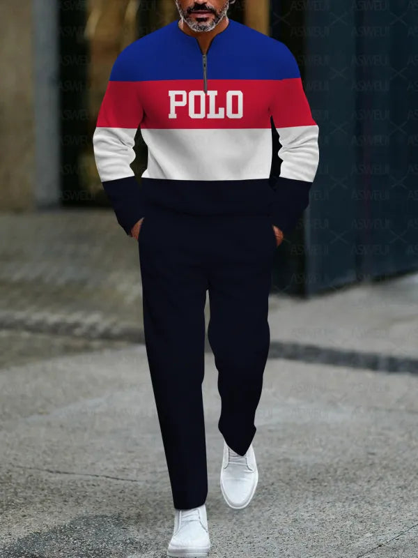 Long Sleeve Zipper Two-piece Set