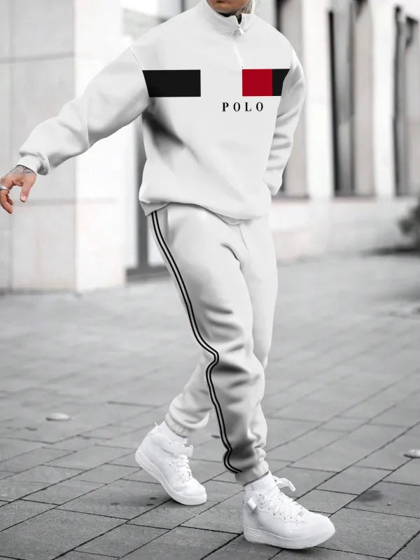 Long Sleeve Zipper Two-piece Set