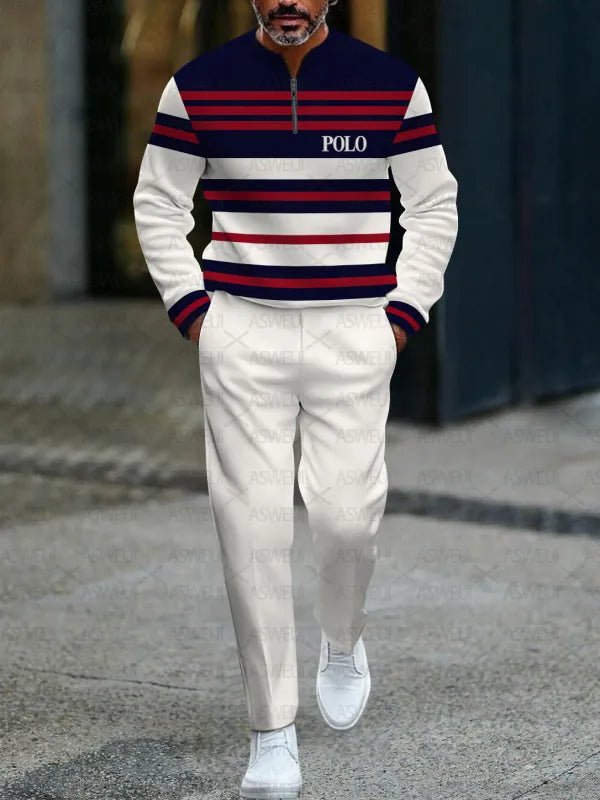 Long Sleeve Zipper Two-piece Set