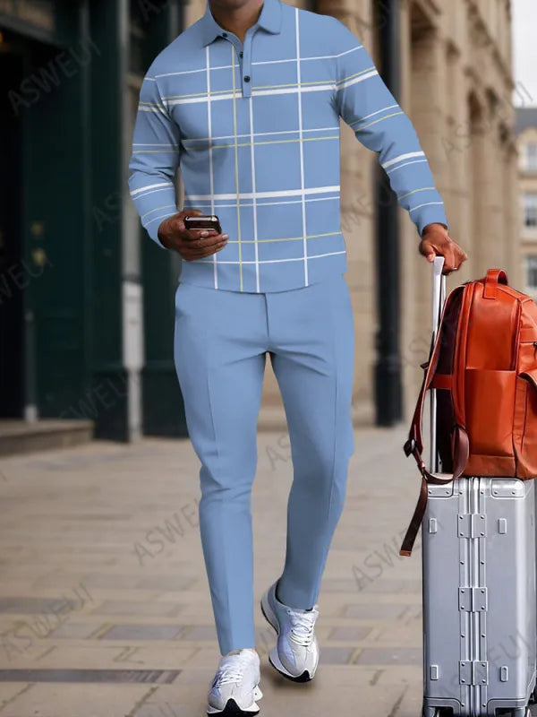 Long Sleeve Zipper Two-piece Set