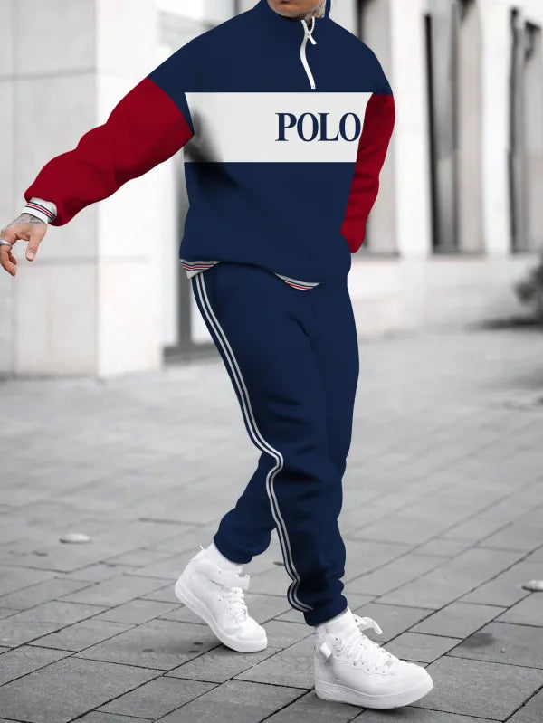 Long Sleeve Zipper Two-piece Set