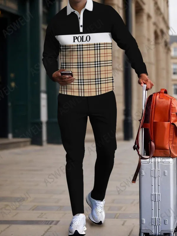 Long Sleeve Zipper Two-piece Set