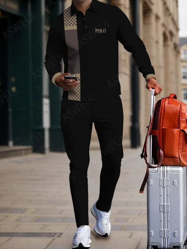 Long Sleeve Zipper Two-piece Set