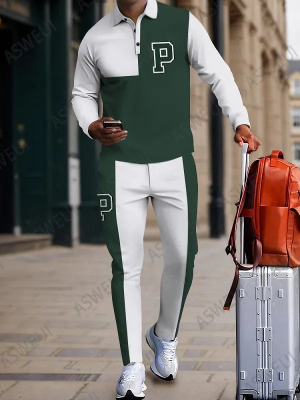 Long Sleeve Zipper Two-piece Set