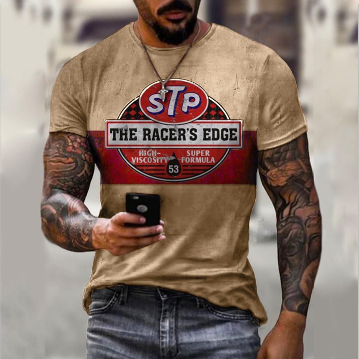 Vintage Motor oil logo print T-shirt - DUVAL