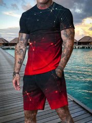 MEN'S ABSTRACT THREE-DIMENSIONAL LINE LEISURE SUIT - DUVAL