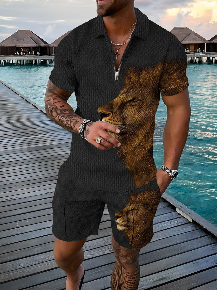 Mufasa Polo Shirt And Shorts Co-Ord
