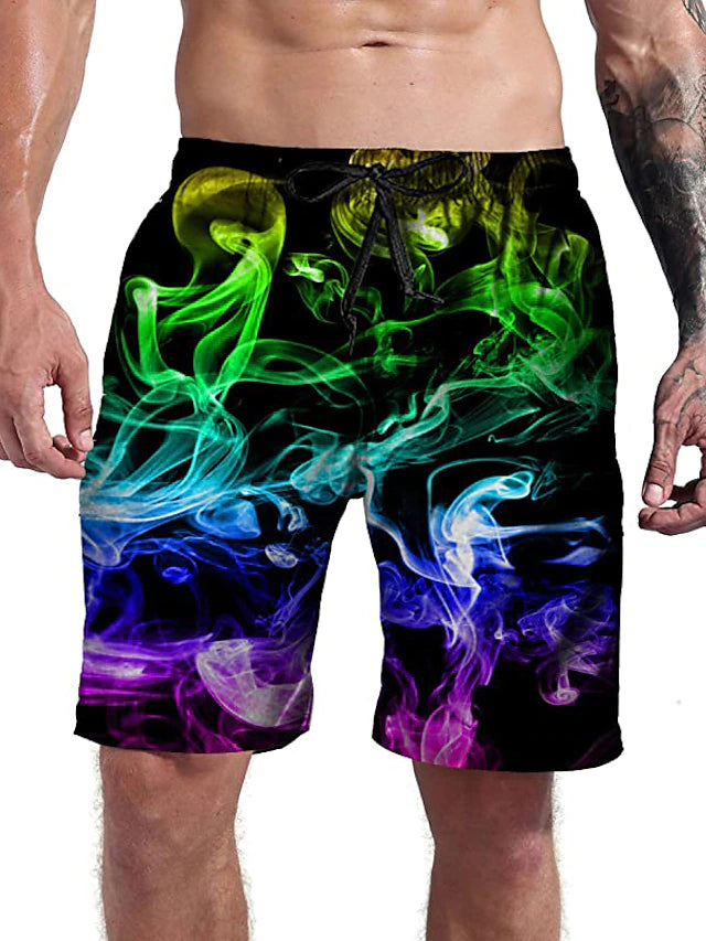 Men's Everyday Sports Casual Drawstring Holiday 3D Shorts - DUVAL