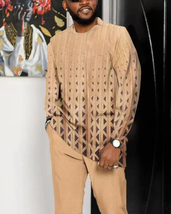 Casual Color Blocking Long Sleeve Walking Suit-002