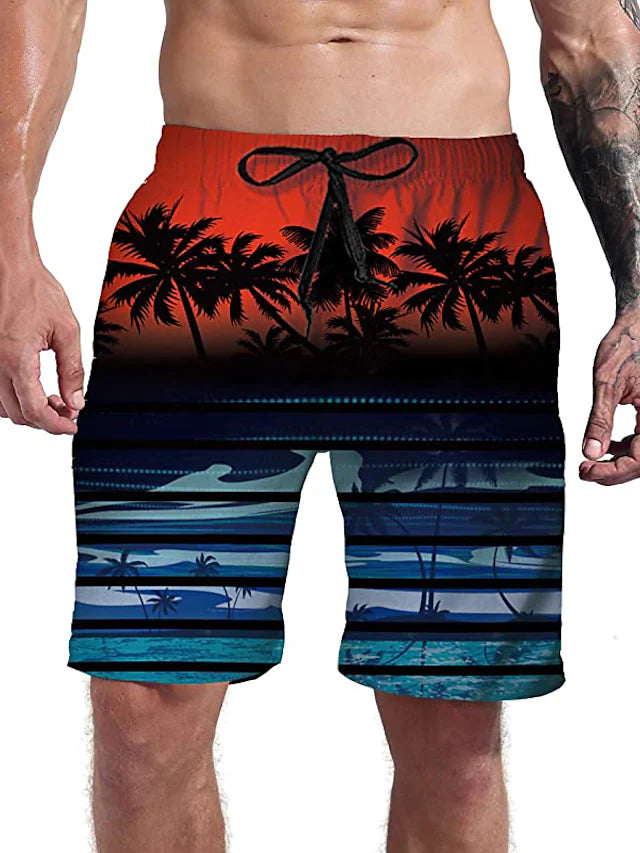 Men's Everyday Sports Casual Drawstring Holiday 3D Shorts - DUVAL
