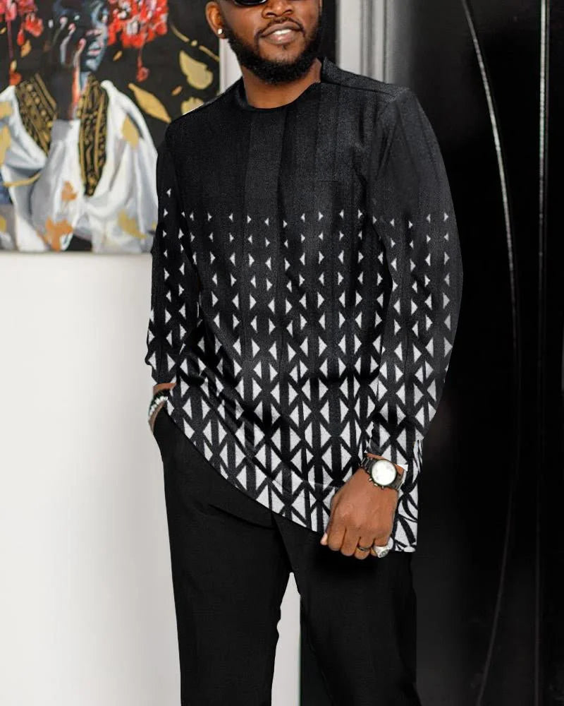 Casual Color Blocking Long Sleeve Walking Suit-171