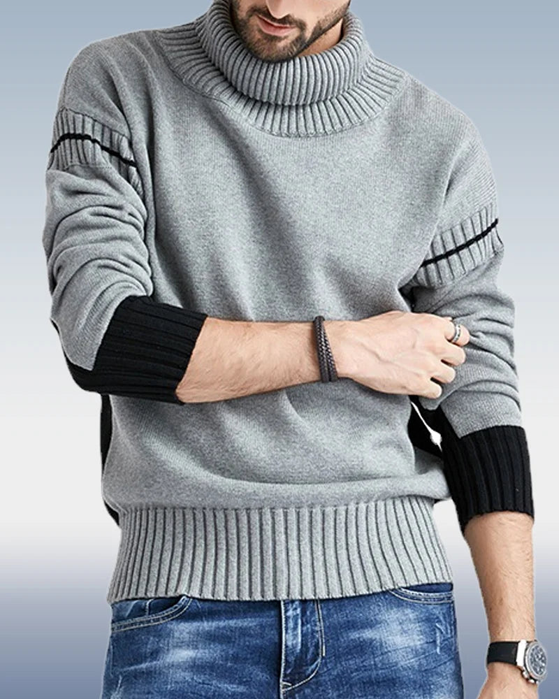 Round Neck Autumn Knit Sweater 2 Colors