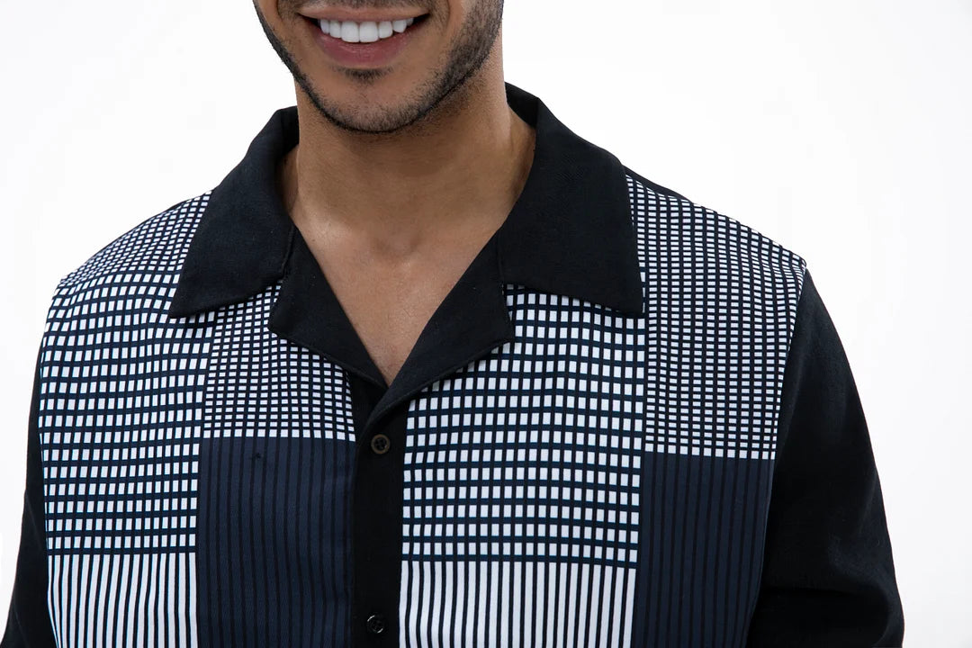 Autumn Black Line Two-Piece Walking Suit - DUVAL