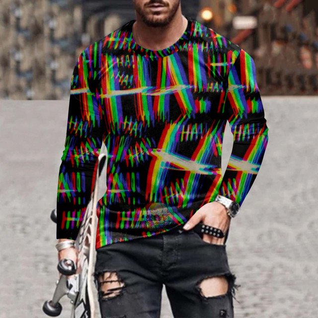 Men's Stylish Casual Halloween Long-Sleeved T-Shirt - DUVAL