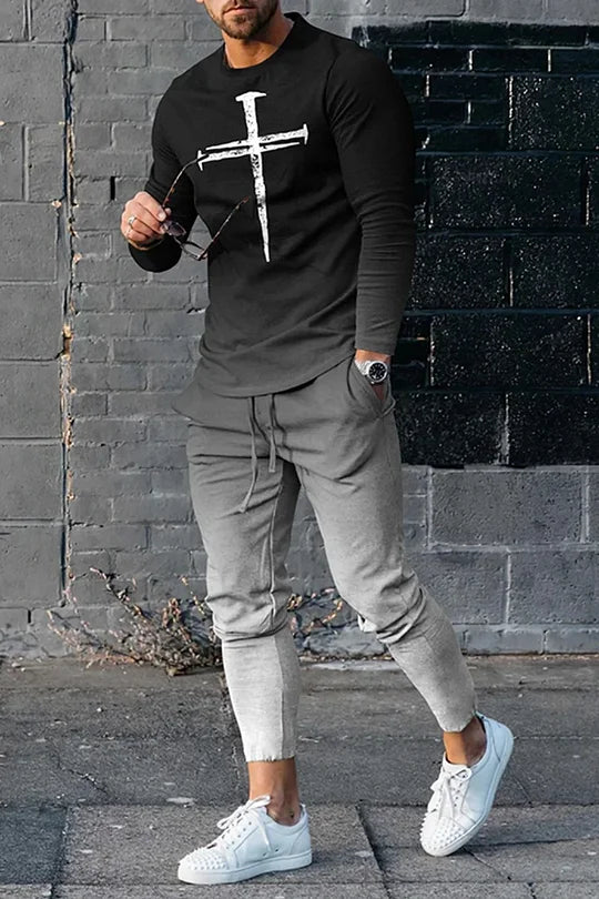 Long Sleeve Casual Two-piece Set - DUVAL