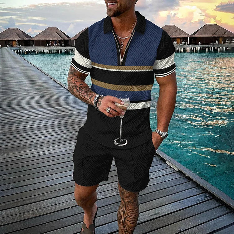 Brampton Polo Shirt And Shorts Co-Ord - DUVAL