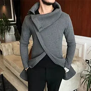 Casual Slanted Placket Coat - DUVAL