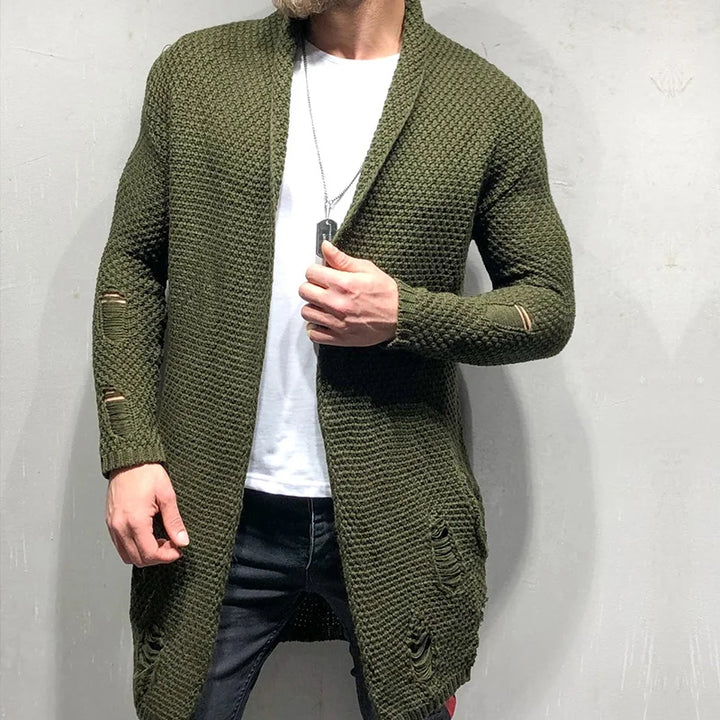 Casual Knitted Sweater Cardigan Long Coat - DUVAL