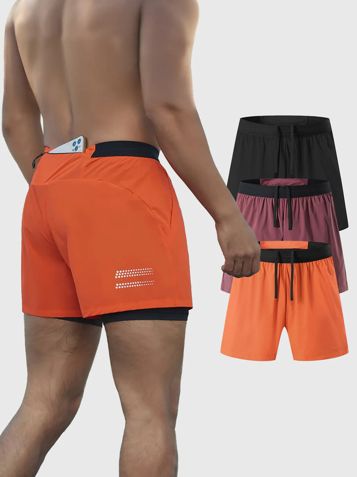 3-Pack 5" Pace Breaker Short 2-in-1 Lined - DUVAL