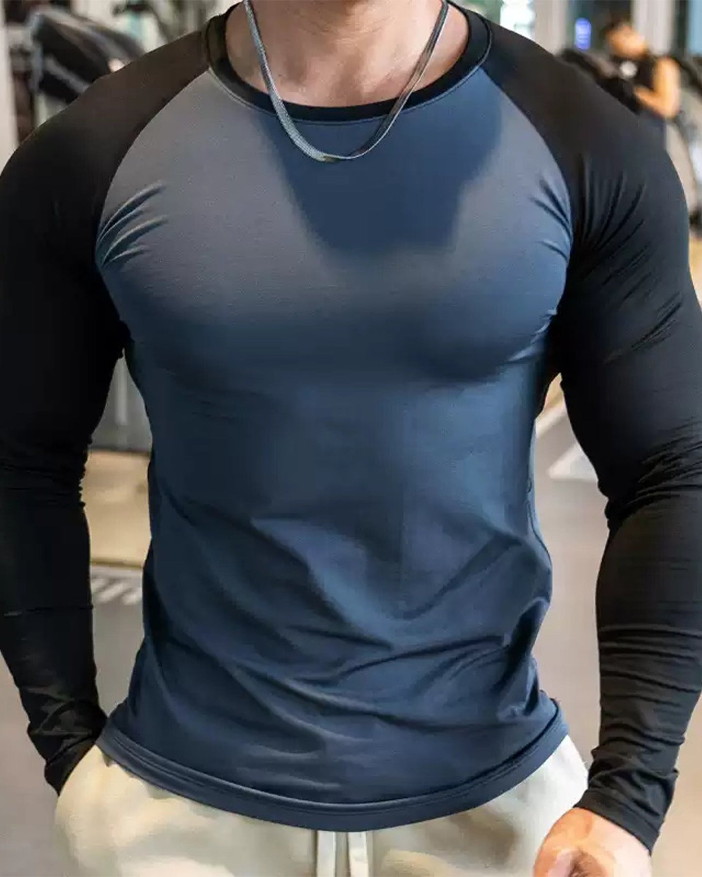 Shoulder Cut Pullover Long Sleeve Shirt