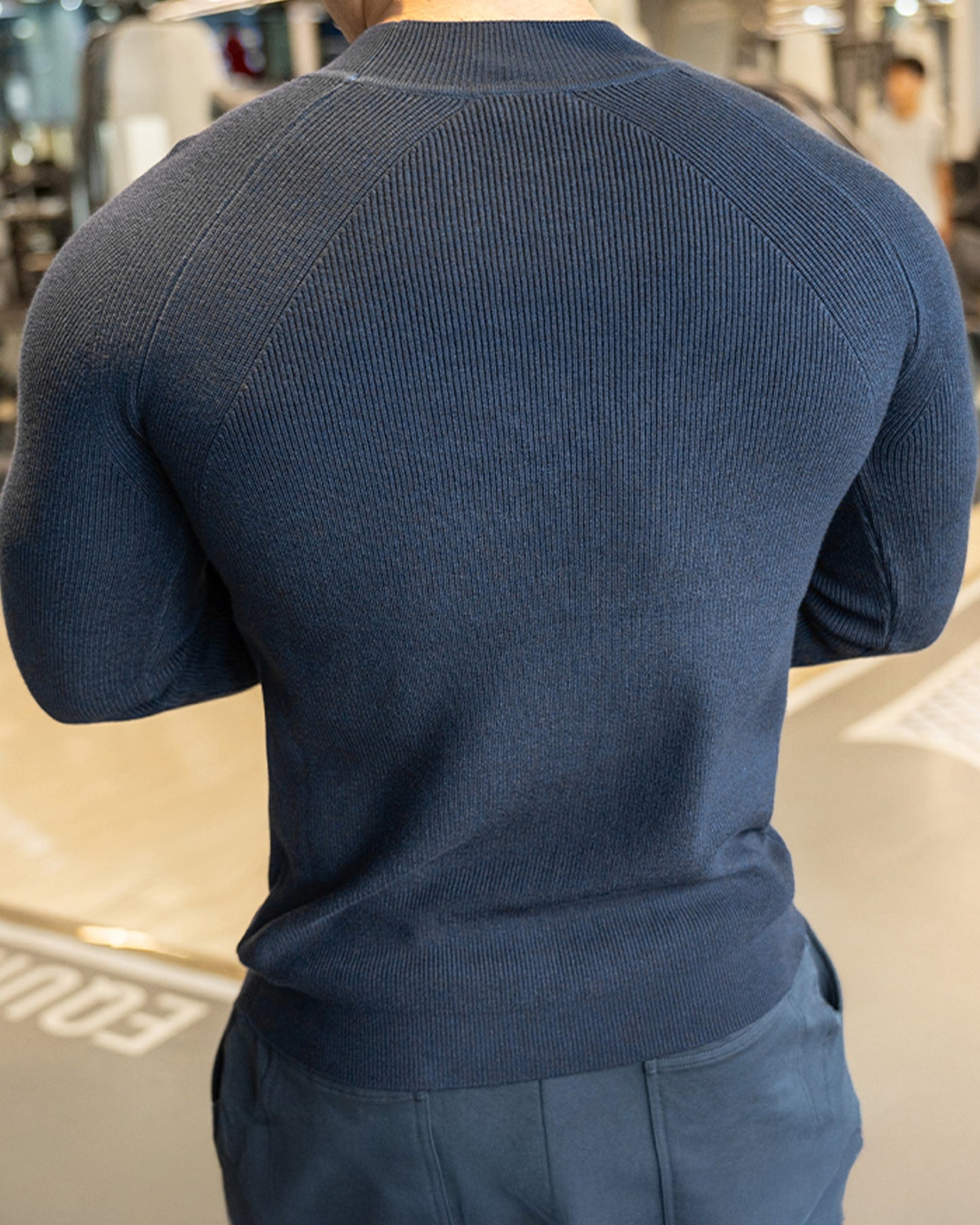 Apex Muscle Fit Ribbed Pullover Sweater Shirt