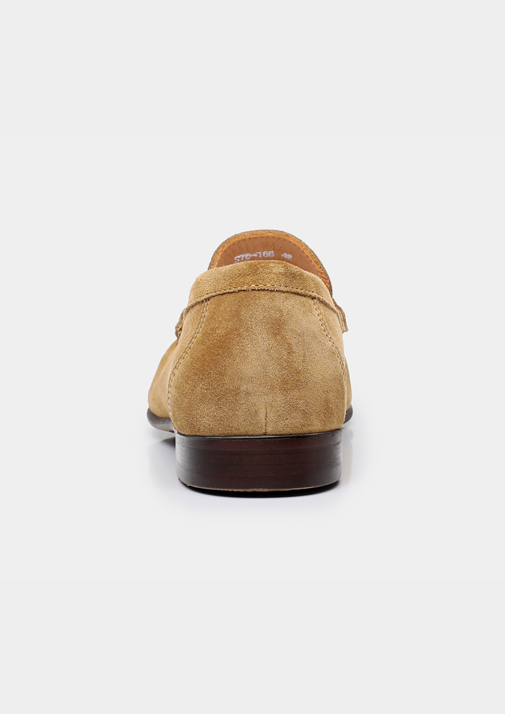Caramel Classic Penny Suede Loafers