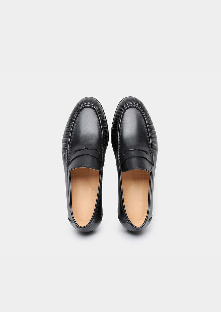 Black Classic Penny Leather Loafers