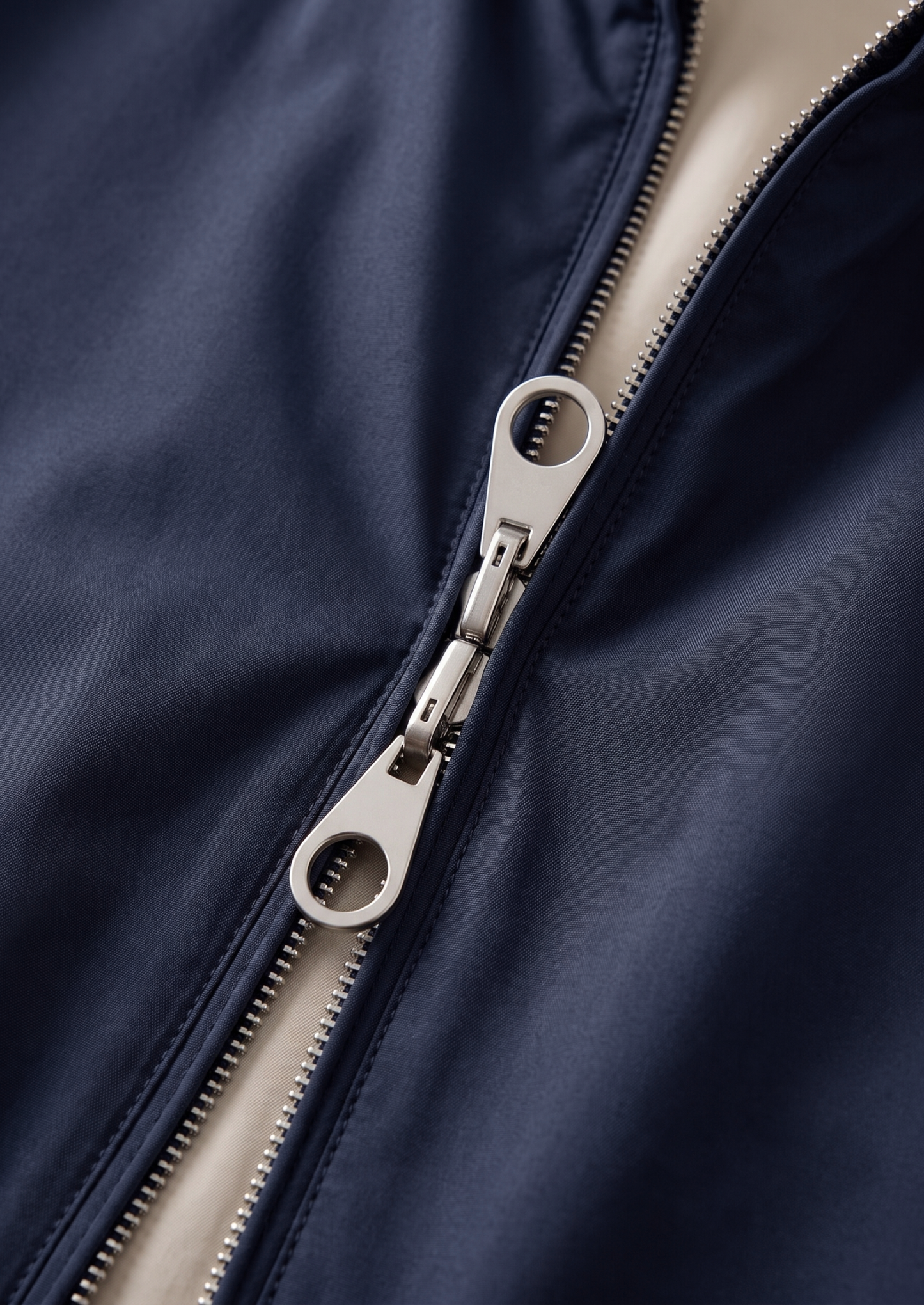 Navy Blue Technical Windbreaker Jacket